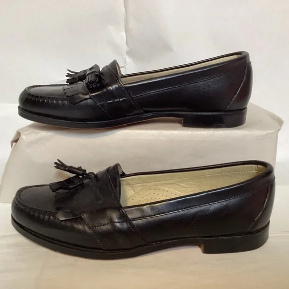 Rare Buffalo Creek Vintage Classic Black Tassel Leather Loafers Men’s size 8